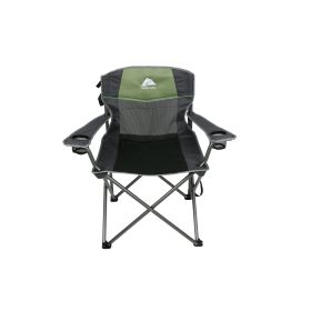 Oversized Big and Tall Camp Chair with Cup Holders, Green, Adult,